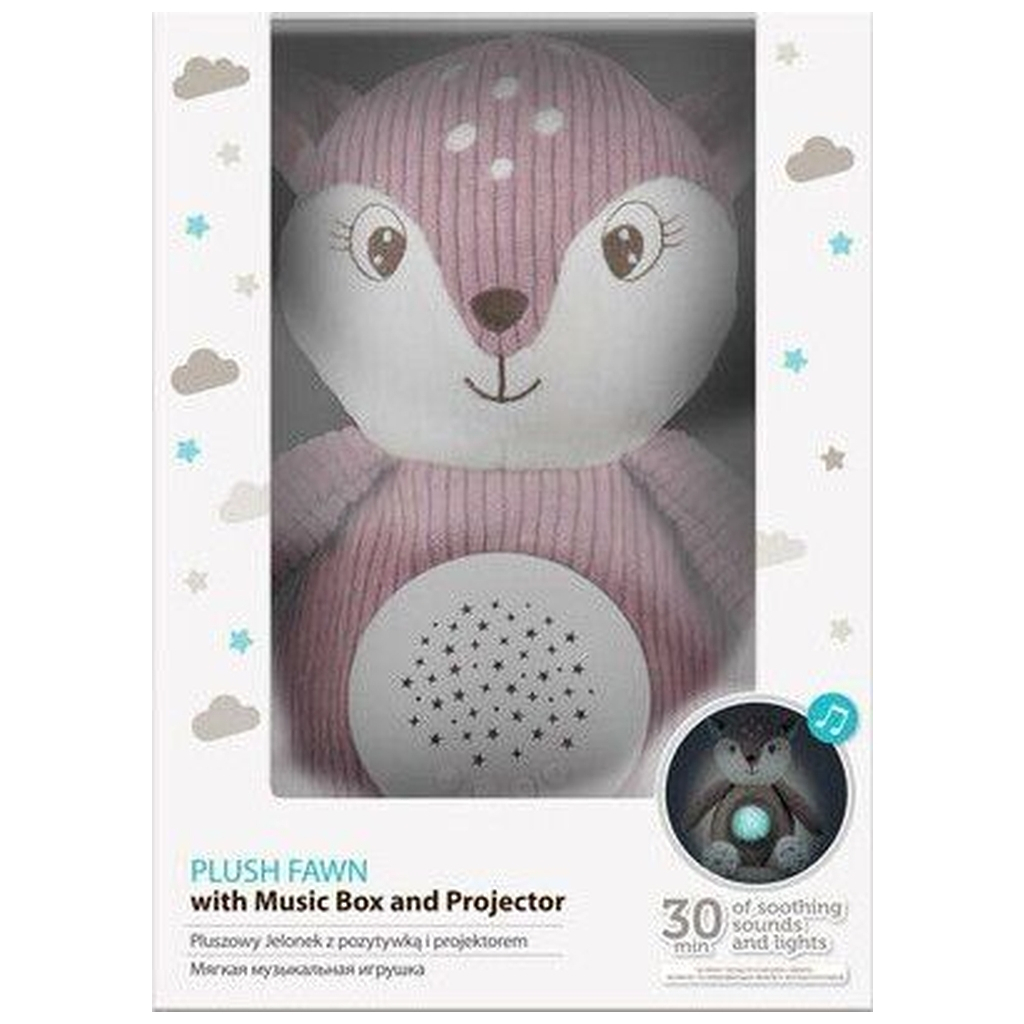 М'яка іграшка Canpol плюшева музична з проектором Оленя - рожева (77/206_pin) - зображення 5