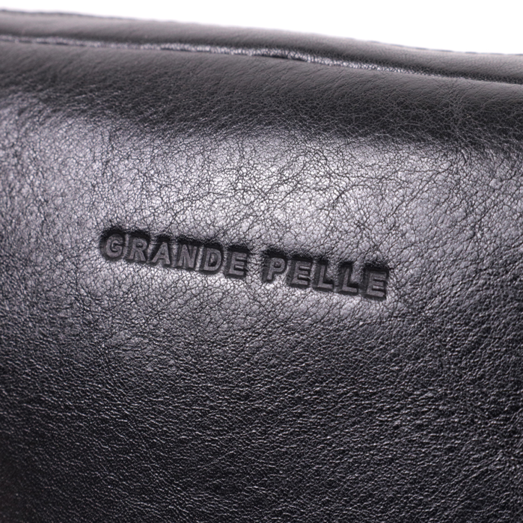 Сумка Grande Pelle Бананка з натуральної шкіри Чорна (22576) - зображення 6