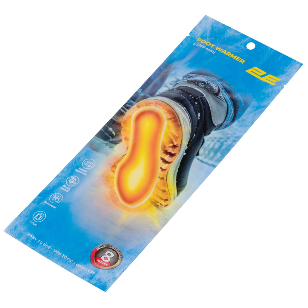 Хімічна грілка 2E для ніг розмір L (265 мм розмір 40-42) до 8 годин (2E-NAFW8L) - изображение 3