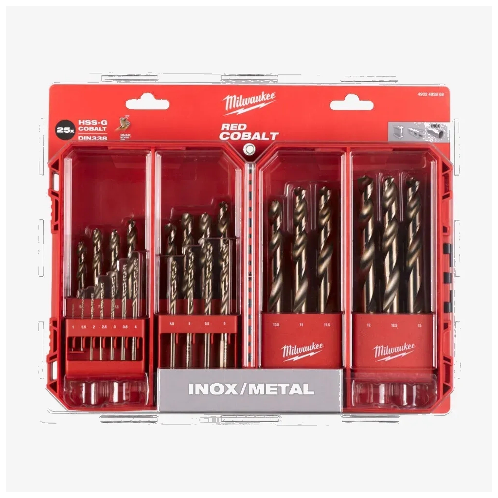Набір свердл Milwaukee по металу HSS-Co DIN338, 25шт (4932493868) - зображення 2