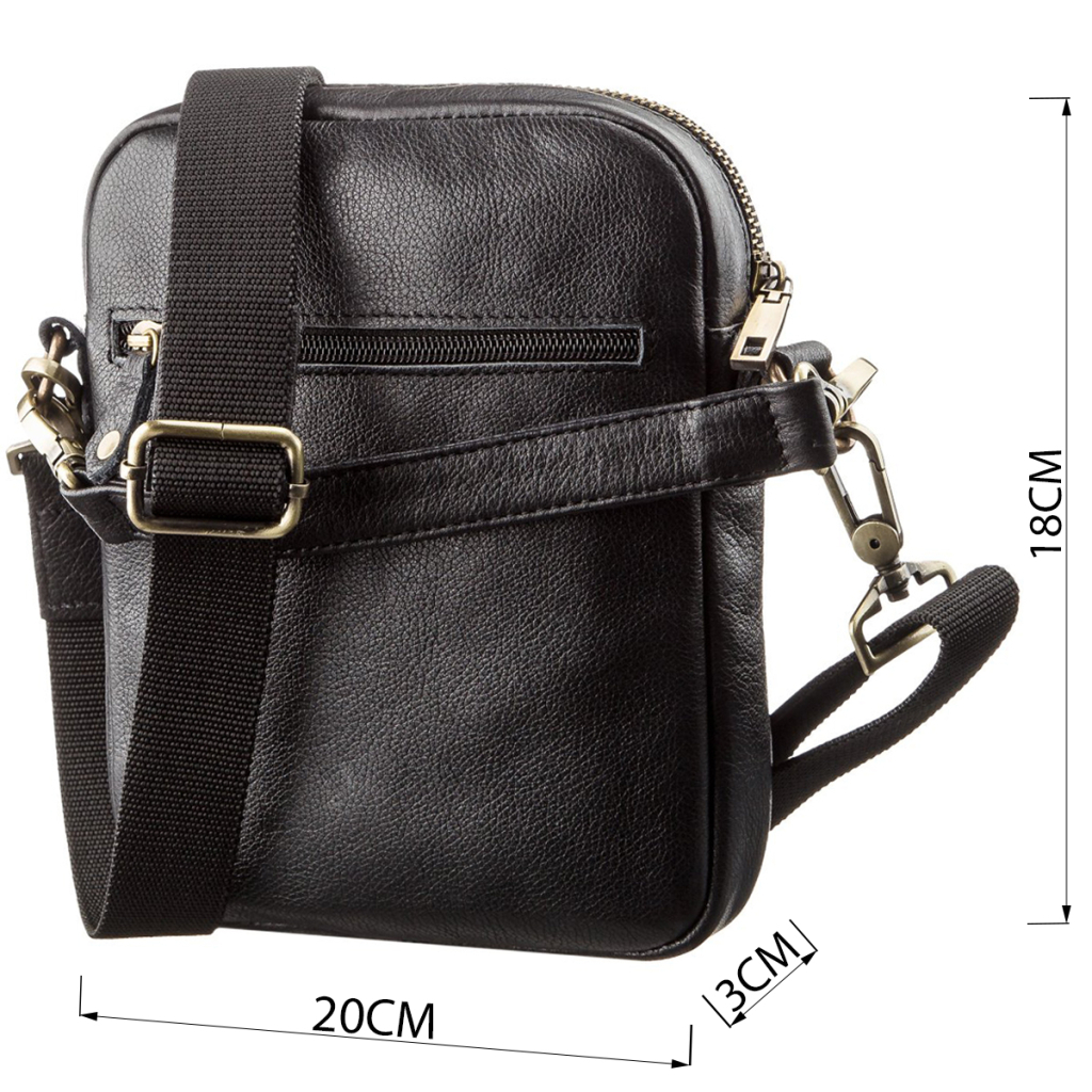 Сумка Shvigel Чоловіча шкіряна Чорна (19110) - зображення 3