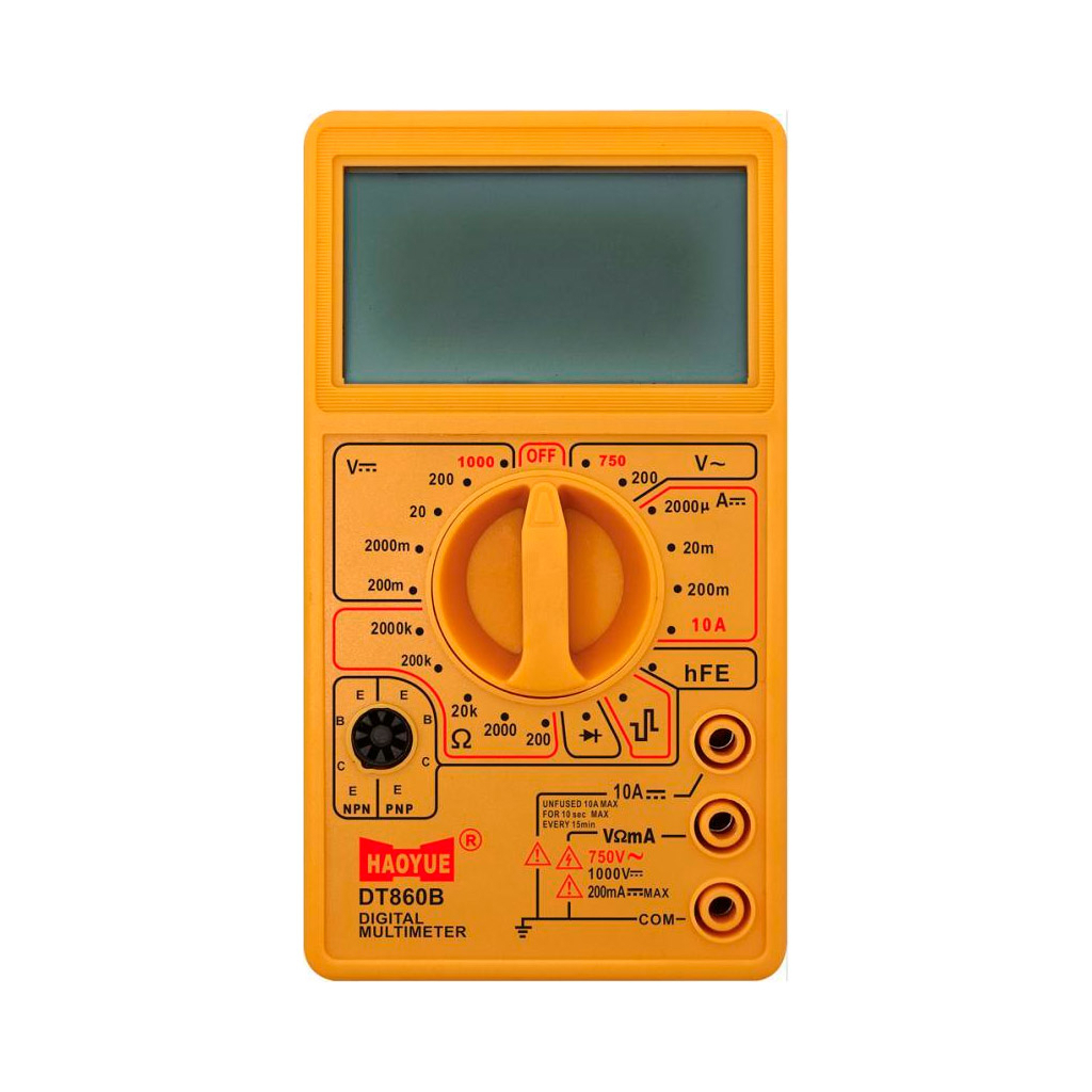 Цифровий мультиметр HAOYUE DT-860D, щупи, Box (HAOYUE DT-860D) - зображення 1