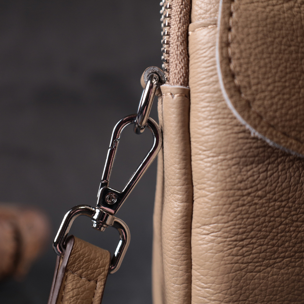 Сумка Vintage Жіноча на два відділення з натуральної шкіри Бежева (22400) - зображення 9