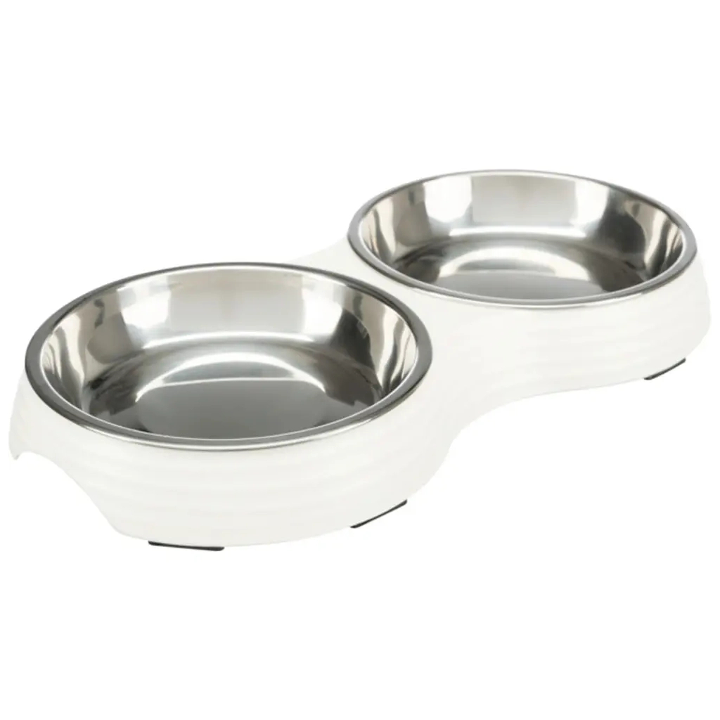 Посуд для котів Trixie Миска подвійна 2х200 мл/13 см(біла) (4011905251875) - зображення 4