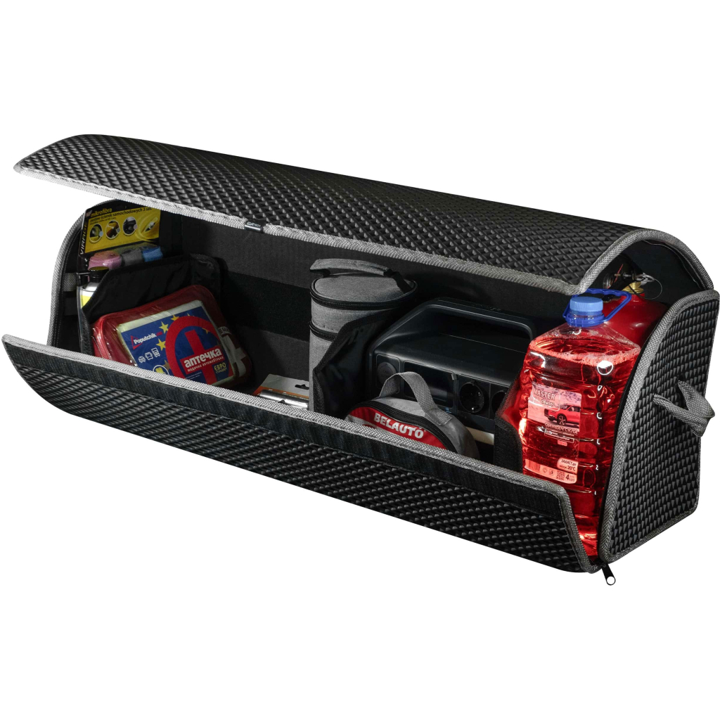 Сумка-органайзер EVAtech XL-PRO 32x100x30 см. Ромб чорний з сірим кантом (BS13643OX3RBG) - зображення 4