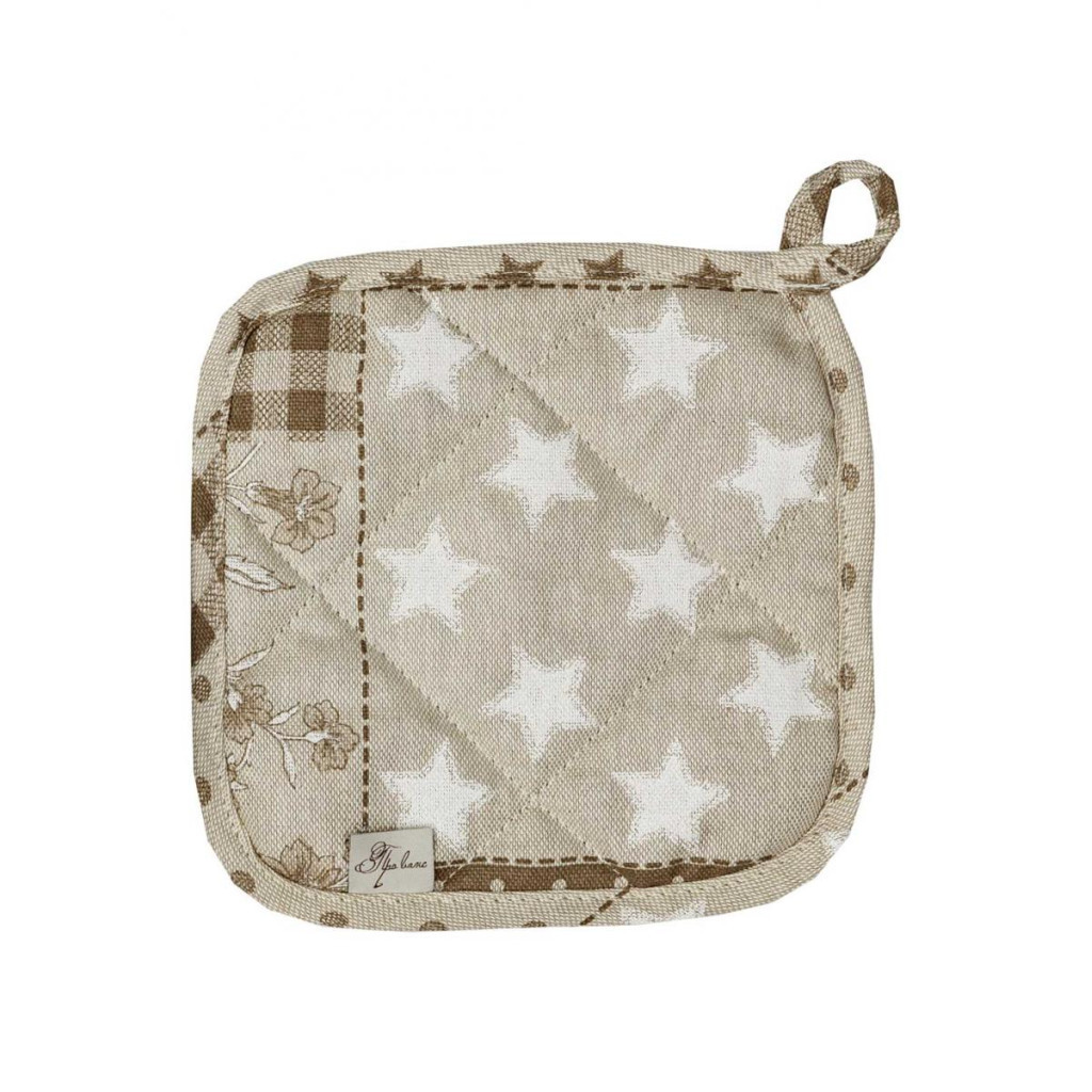 Кухонна прихватка Прованс Печворк беж Господиня 20х20 см (031496) - изображение 1