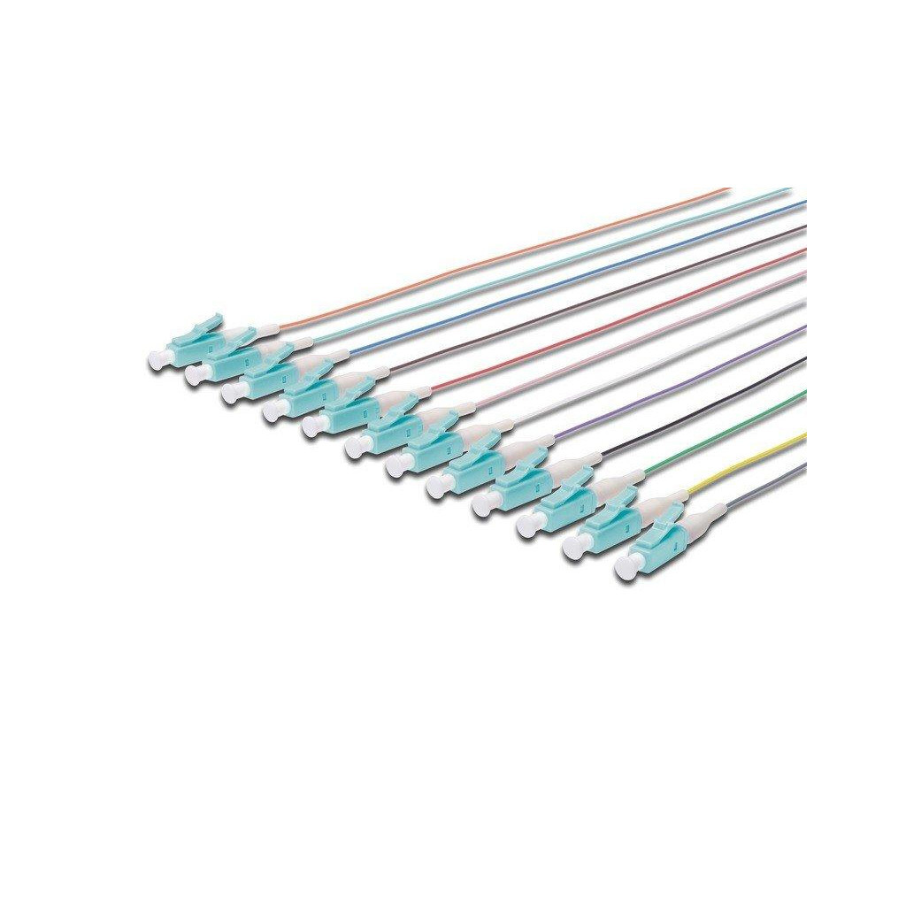 Оптичний патчкорд Digitus LC симплекс OM3 50/125, 2м, 12 шт (DK-25332-02/3) - изображение 1