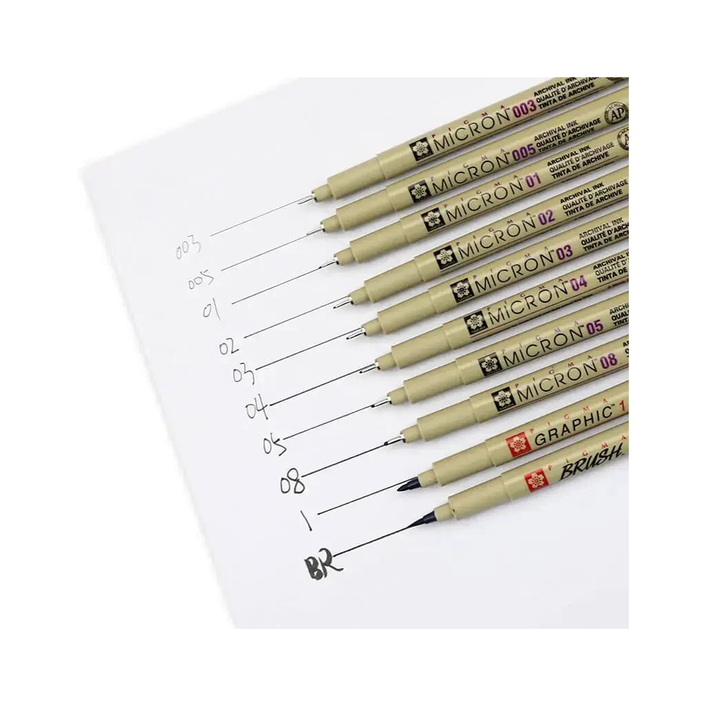 Лайнер Sakura Pigma Micron (0.8) 0,5 мм Чорний (084511318335) - picture 9