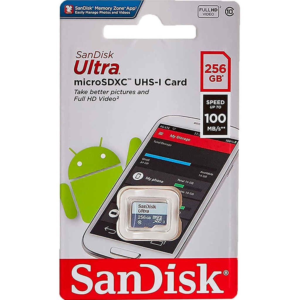 Карта пам'яті SanDisk 256GB microSDXC class 10 UHS-I Ultra (SDSQUNR-256G-GN3MN) - зображення 2