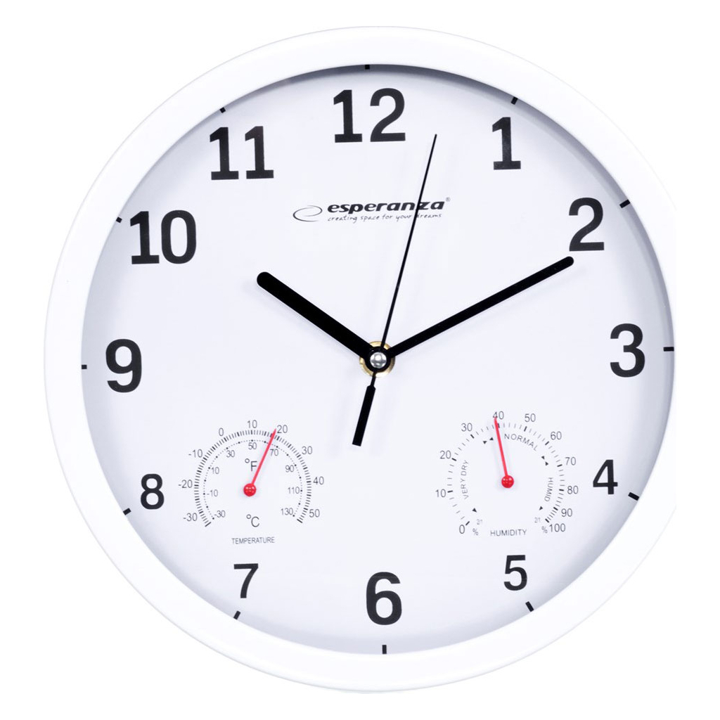 Настінний годинник Esperanza Wall Clock Lyon 25см White (EHC016W) - зображення 1