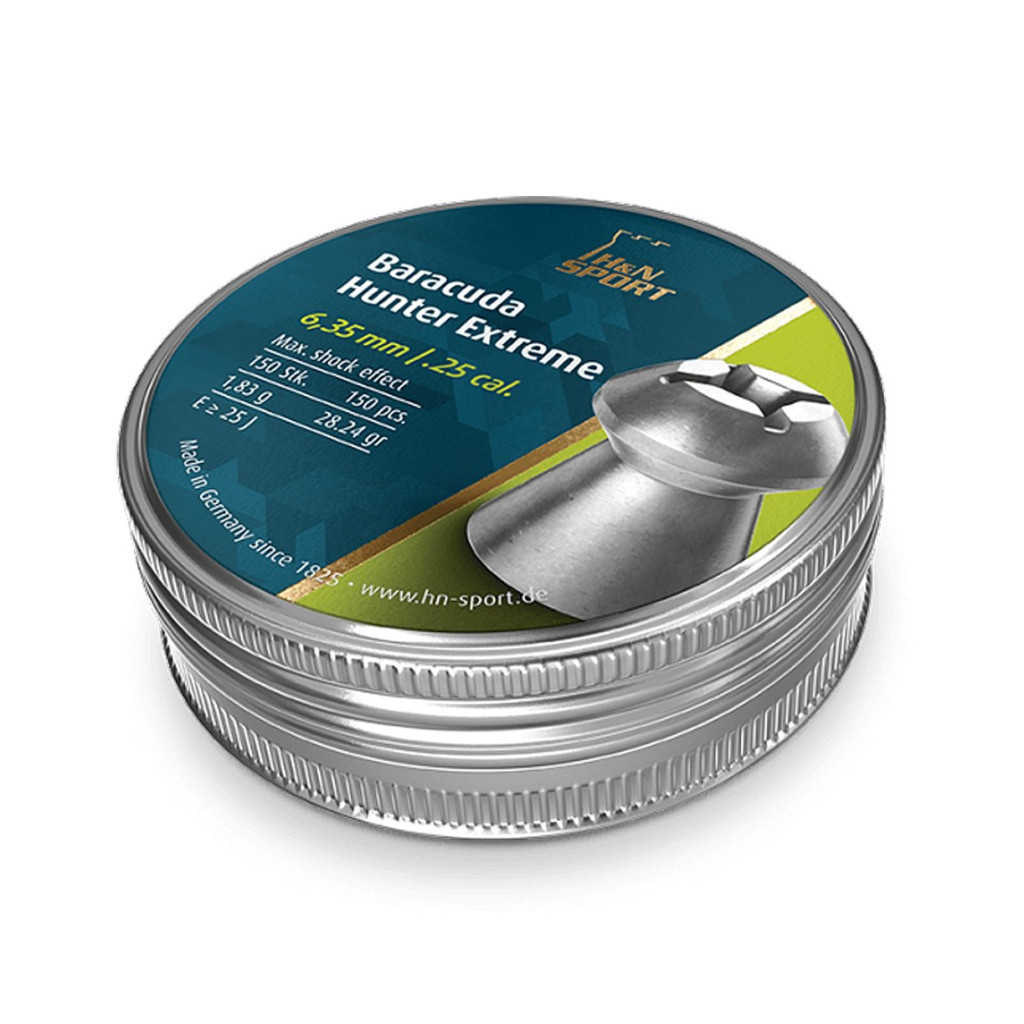 Пульки H&N Baracuda Hunter Extreme 6,35 мм , 1,84 г, 150 шт/уп (92166350001) - зображення 1
