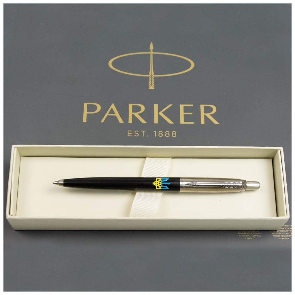 Ручка кулькова Parker JOTTER 17 Originals UKRAINE Black CT BP Тризуб син-жовтий (15632_T0016u) - зображення 5