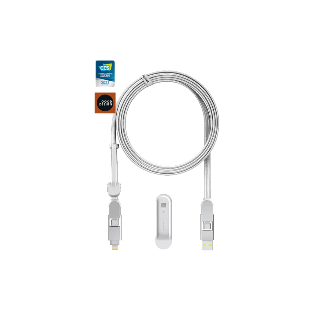 Дата кабель 6in1 inCharge XL 3.0m white Rolling Square (XLL02R) - зображення 3
