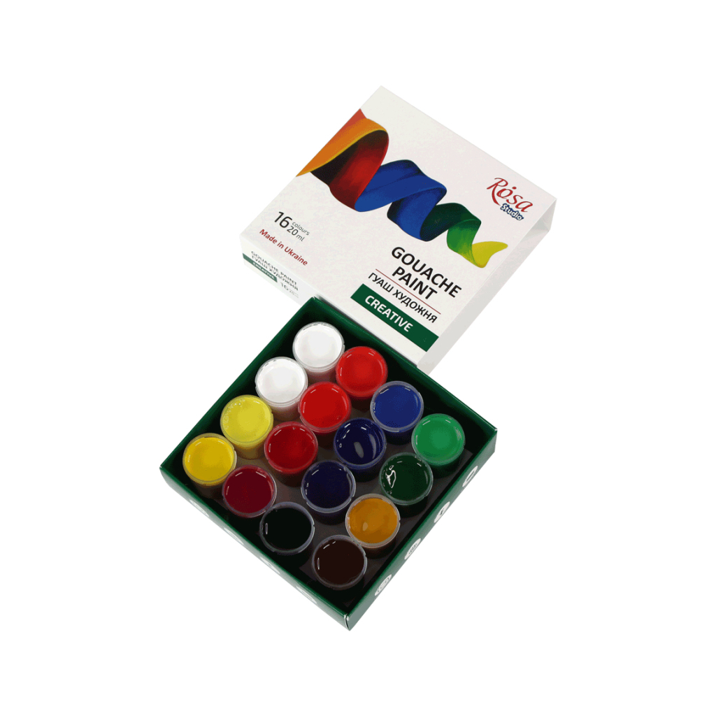 Гуашеві фарби Rosa Studio Creative 16*20 мл (4823098531609) - изображение 2