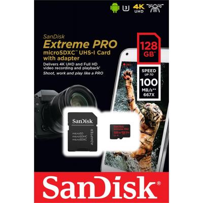 Карта пам'яті SanDisk 128GB microSD class 10 V30 A1 UHS-I U3 4K Extreme Pro (SDSQXCG-128G-GN6MA) - зображення 5