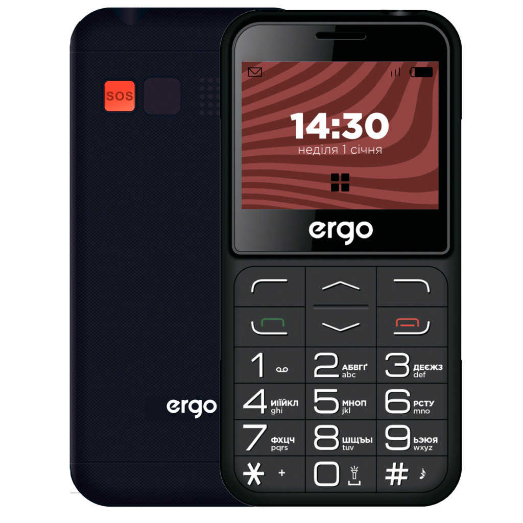 Мобільний телефон Ergo R231 Black - зображення 1