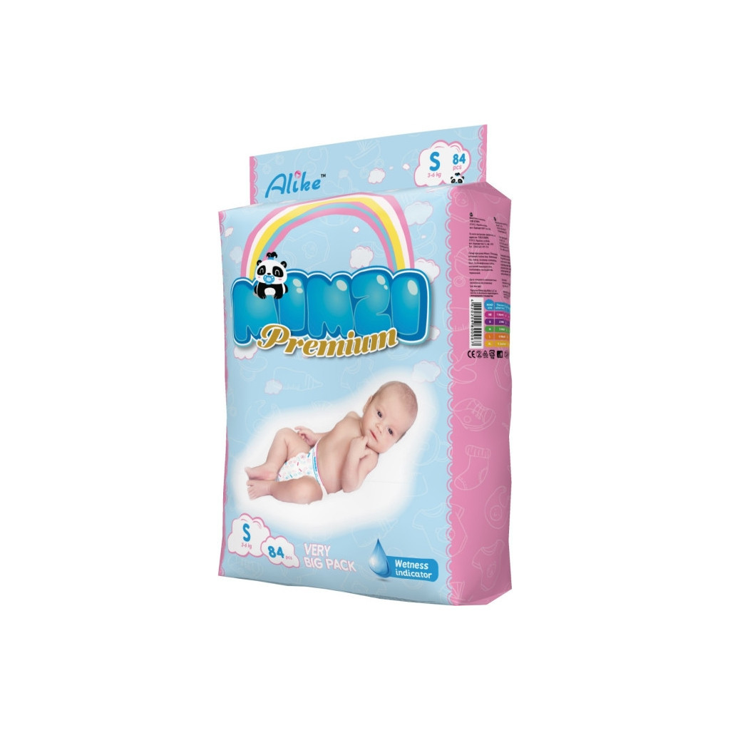 Підгузки Mimzi S 3-6 кг 84 шт. (MDS84) (4820209800067) - зображення 3
