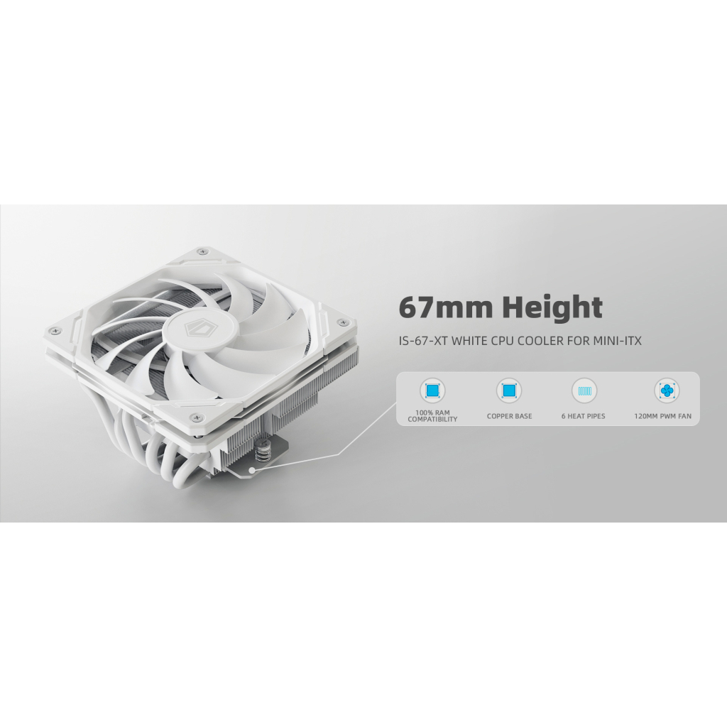 Кулер до процесора ID-Cooling IS-67-XT White - зображення 9