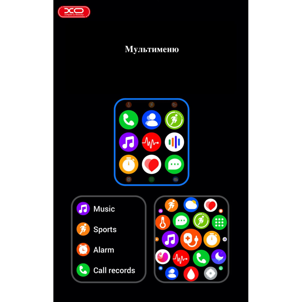 Смарт-годинник XO J2 Sport Black (XO-J2-BK) - зображення 5