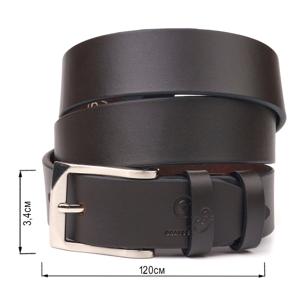 Ремінь Grande Pelle Брючний з натуральної шкіри Коричневий (21449) - зображення 3