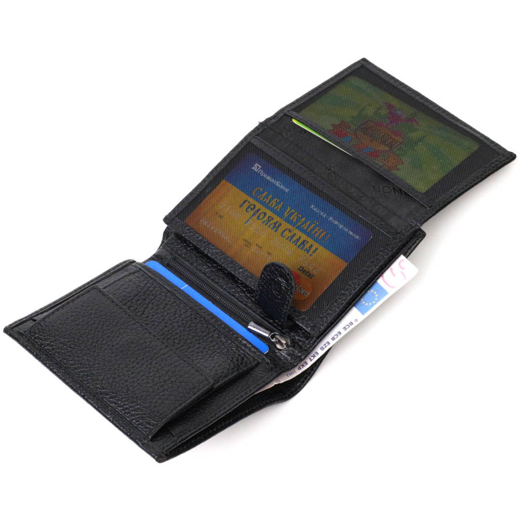 Гаманець Bond Accessories З натуральної шкіри Чорний (21988) - зображення 6