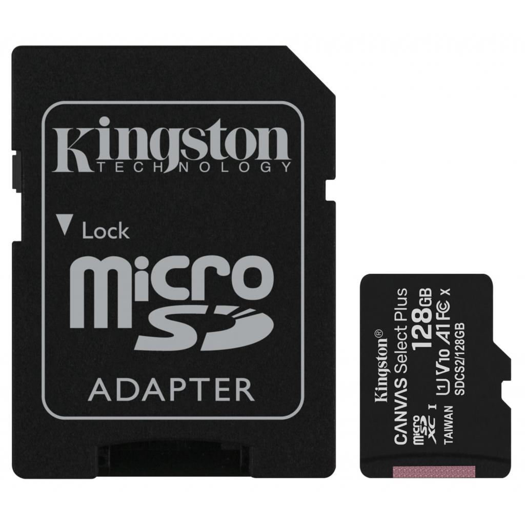 Карта пам'яті Kingston 128GB micSDXC class 10 A1 Canvas Select Plus (SDCS2/128GB) - зображення 1