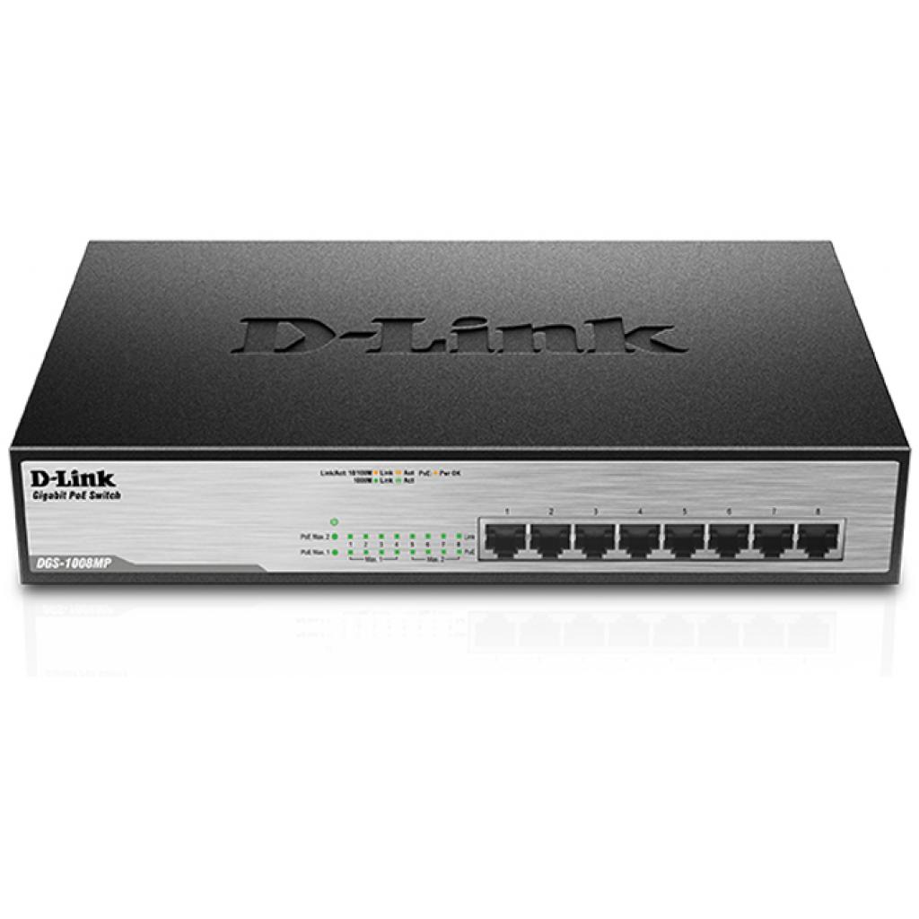 Комутатор мережевий D-Link DGS-1008MP - зображення 1