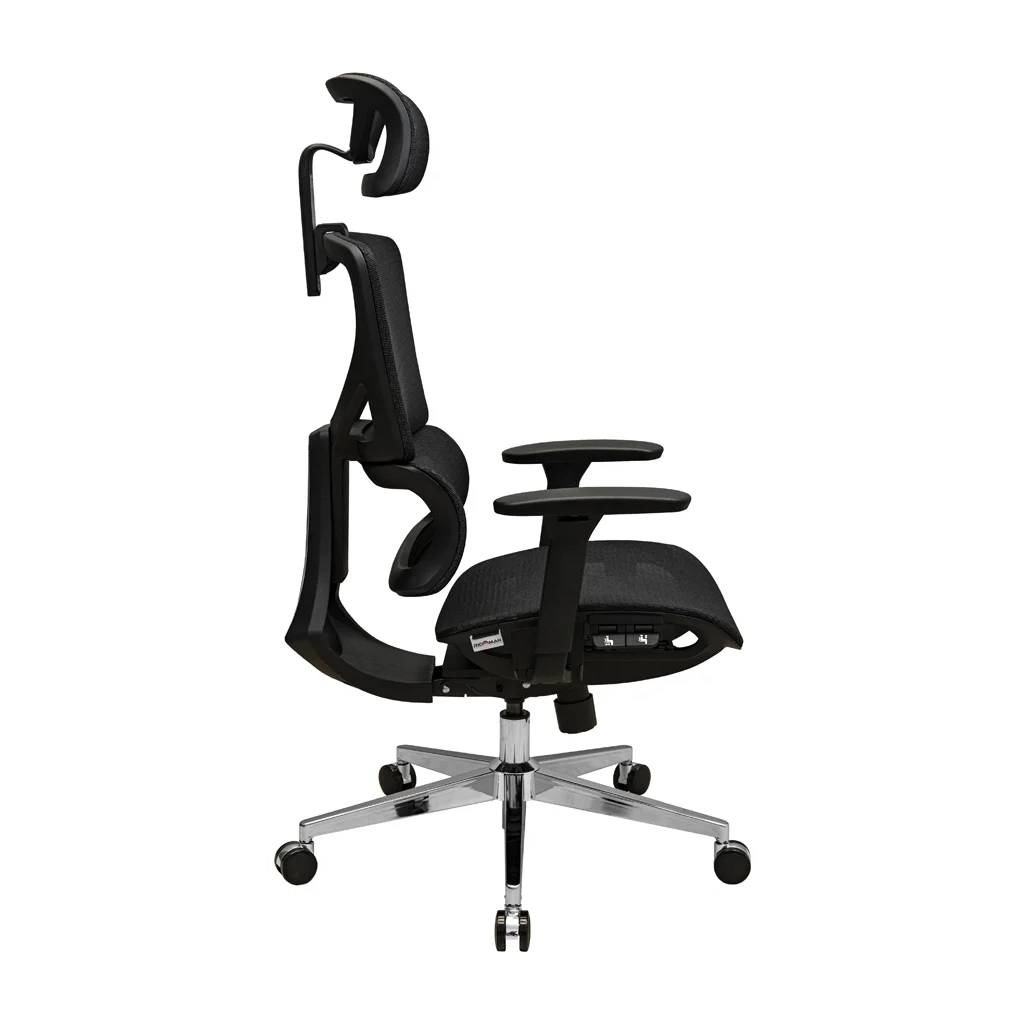 Офісне крісло Richman Ерговік Хром Synchro Сітка Чорне (R00000052545) - зображення 3