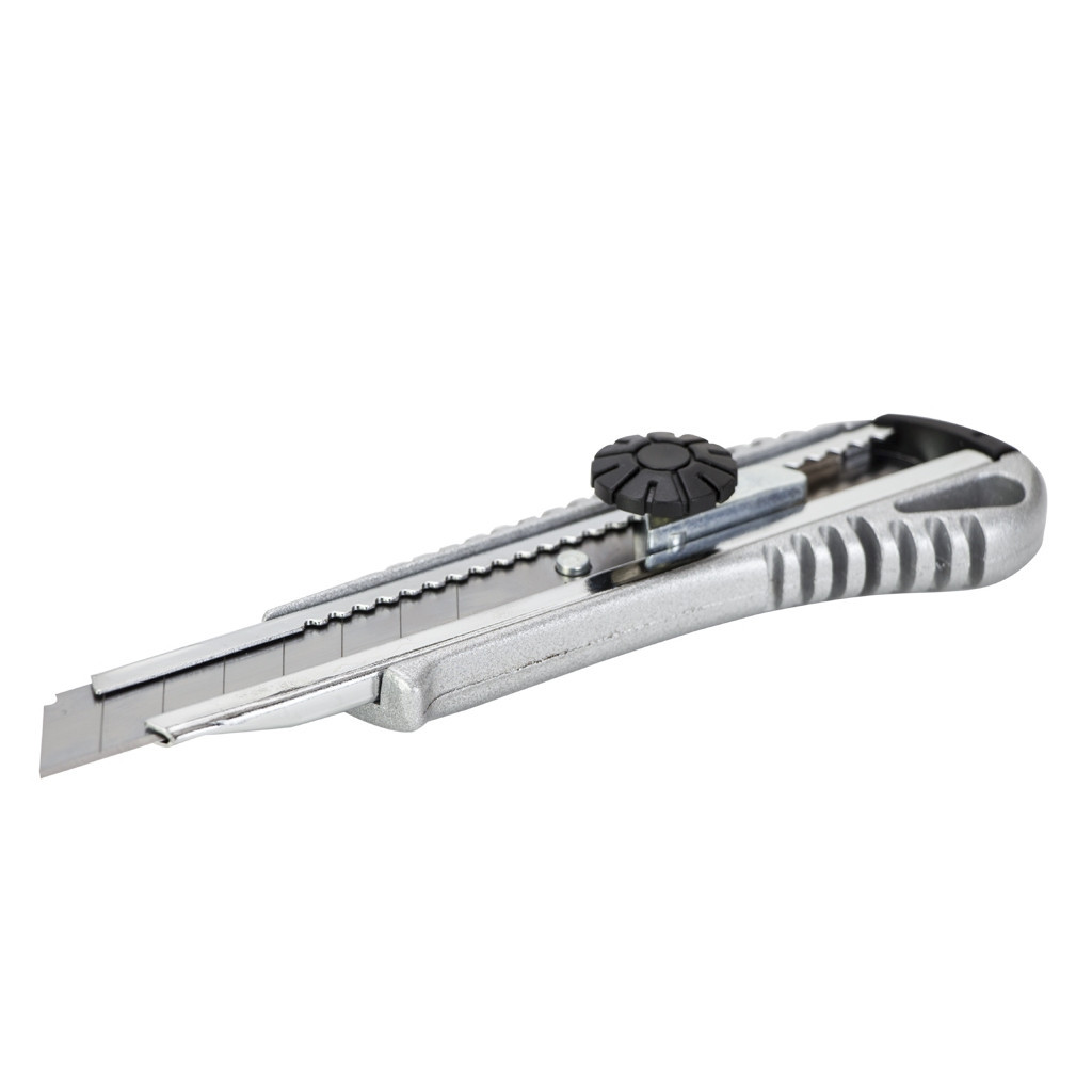 Ніж монтажний Sigma металевий корпус, лезо 18мм, гвинтовий замок (8211031) - зображення 3