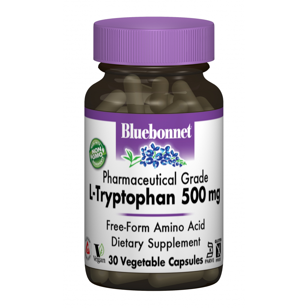 Амінокислота Bluebonnet Nutrition L-Триптофан 500мг, 30 капсул (BLB0093) - зображення 1