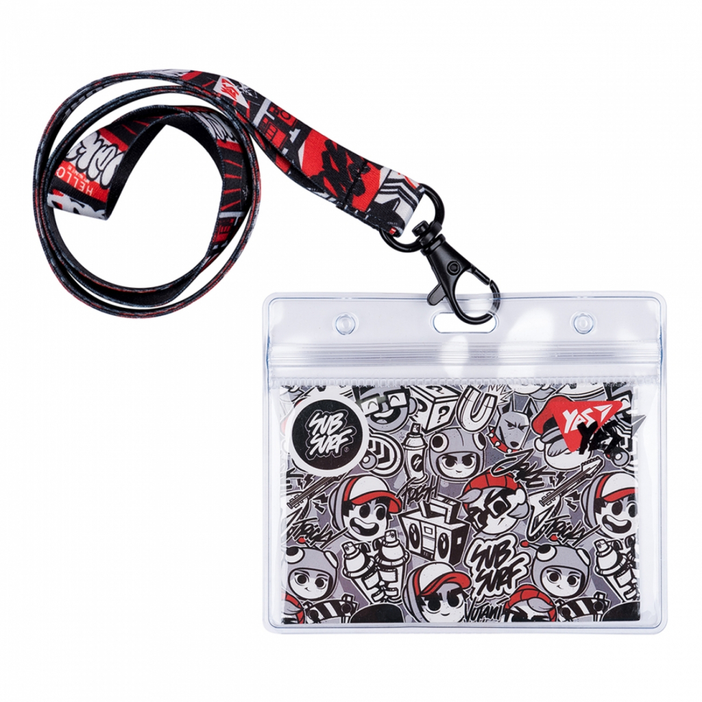 Бейдж Yes на стрічці "SubSurf.Black & White" (940236) - изображение 1