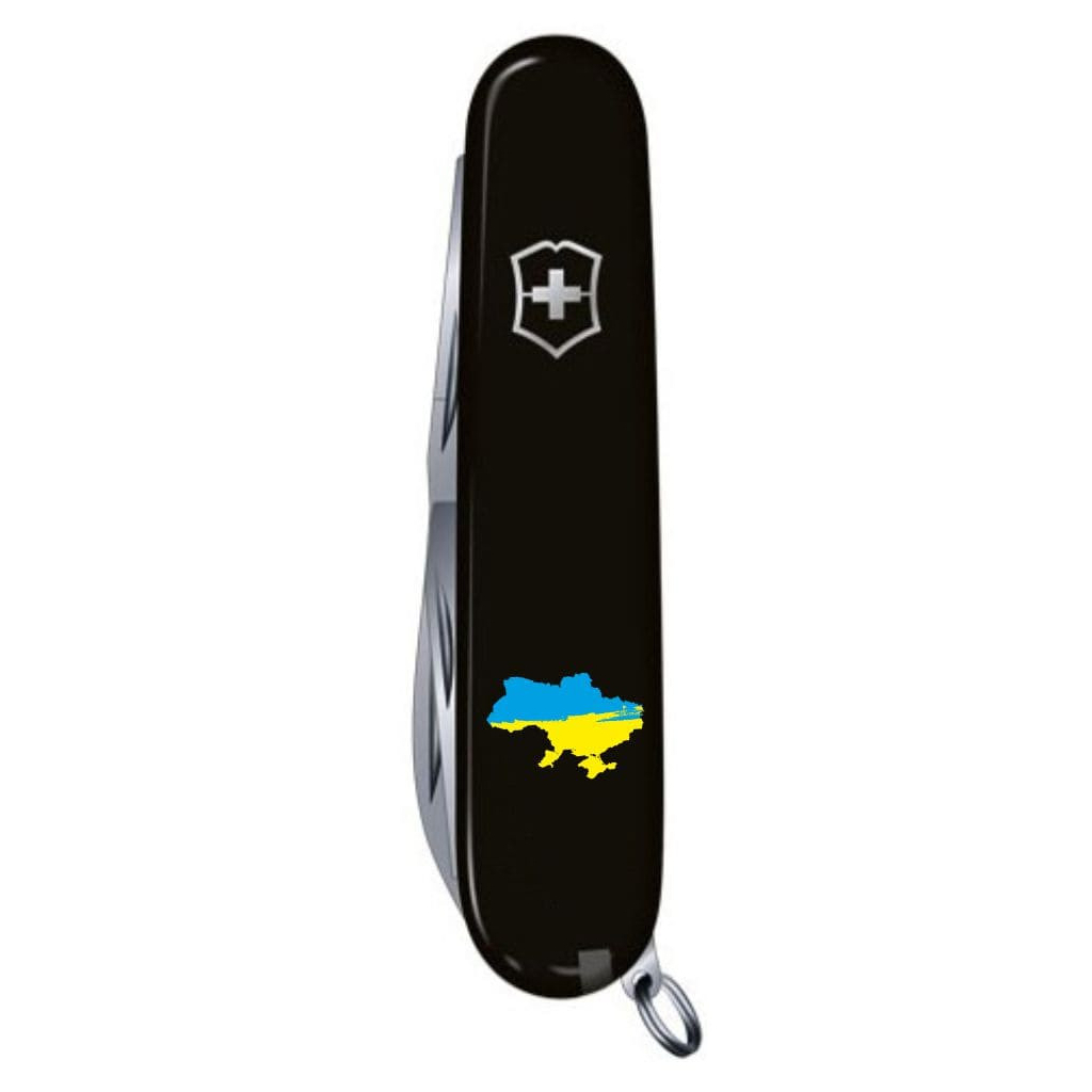 Ніж Victorinox Huntsman Ukraine Black "Карта України Жовто-Блакитна" (1.3713.3_T1166u) - зображення 6