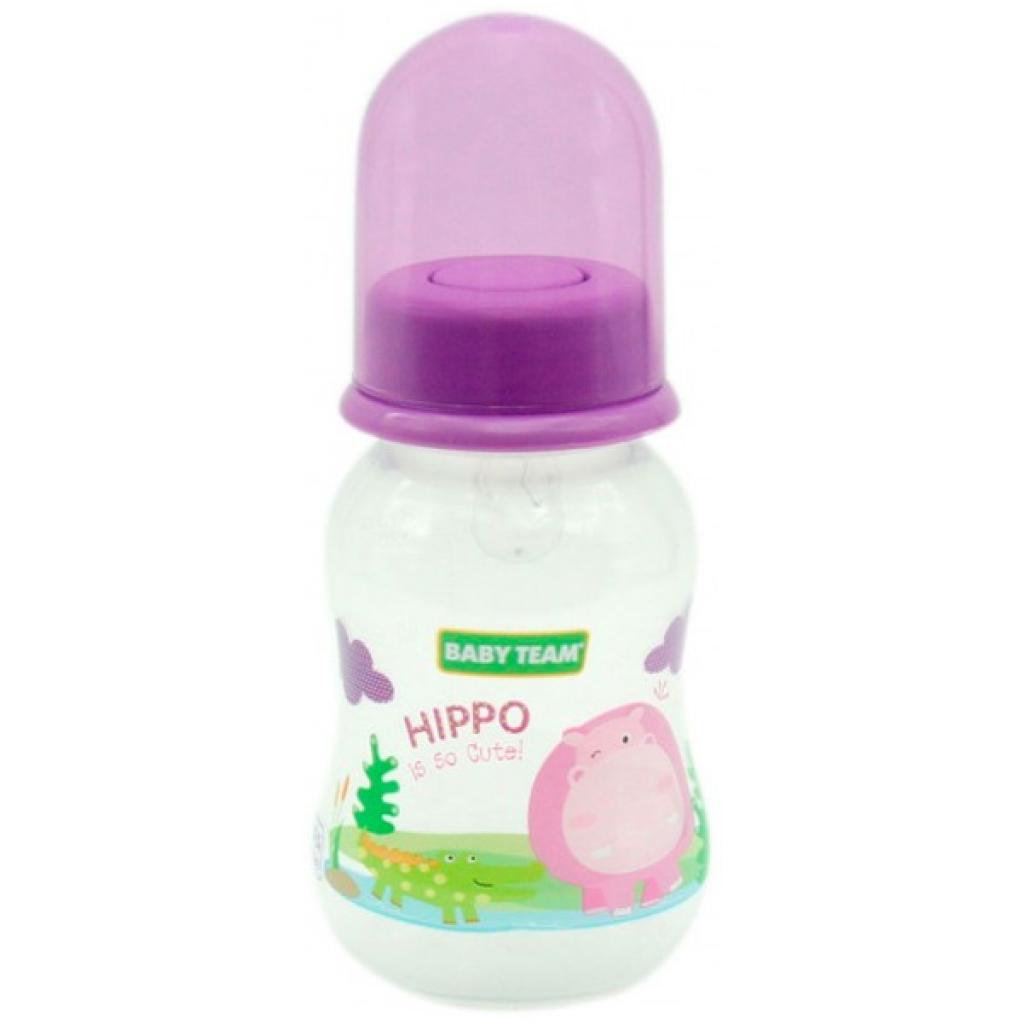 Пляшечка для годування Baby Team з силікон.соскою 125 мл (1111_фиолетовый) - зображення 1