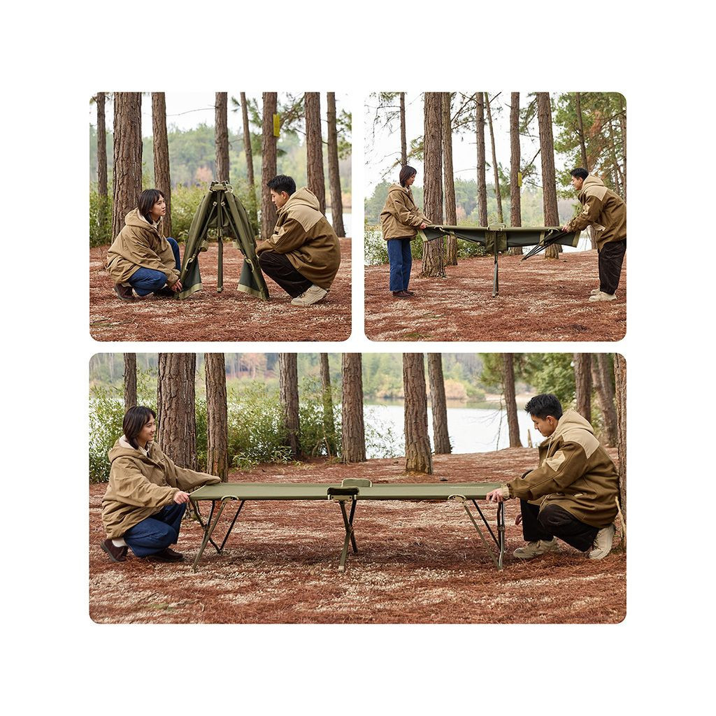 Розкладачка Naturehike CNH22JU033, сталь, зелений (6975641888543) - зображення 6