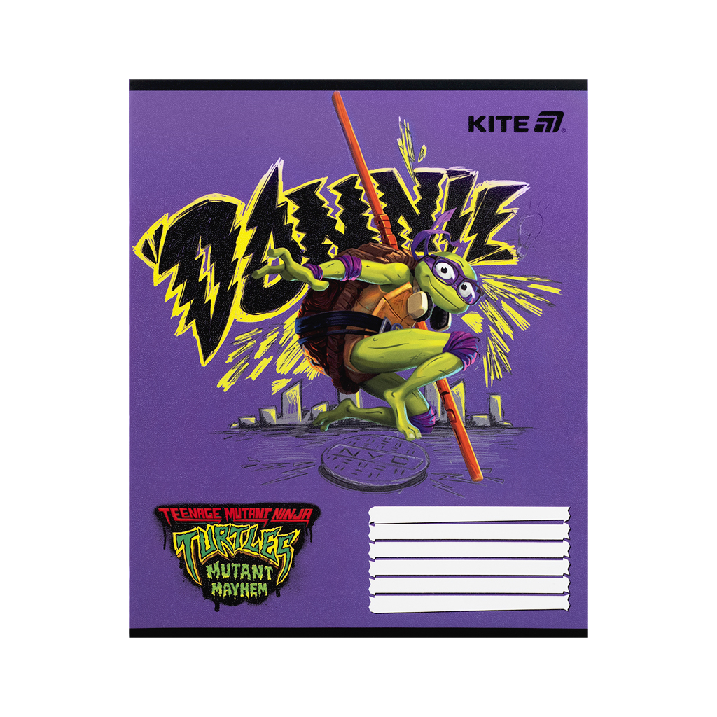 Зошит Kite Ninja Turtles, 12 аркушів, коса лінія (NT25-235) - зображення 10
