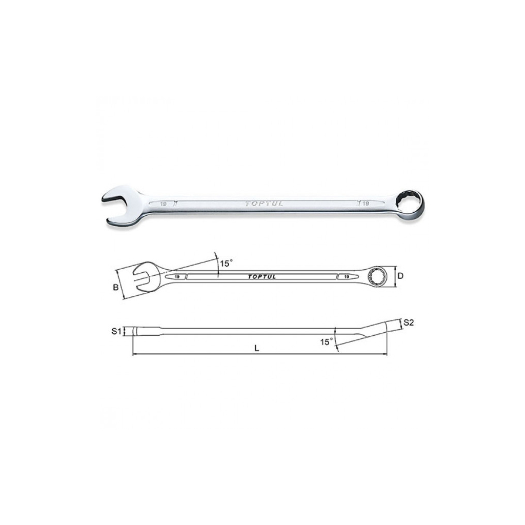 Ключ Toptul комбінований супердовгий 14мм (AAEL1414) - зображення 2
