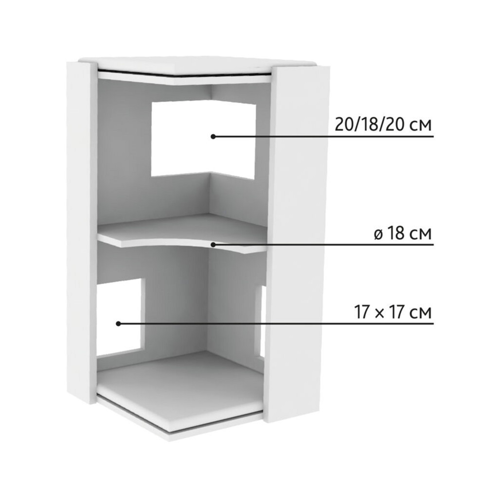 Дряпка (кігтеточка) для котів Trixie Gabriel Башта 38х38х78 см сіра (4011905449883) - изображение 11