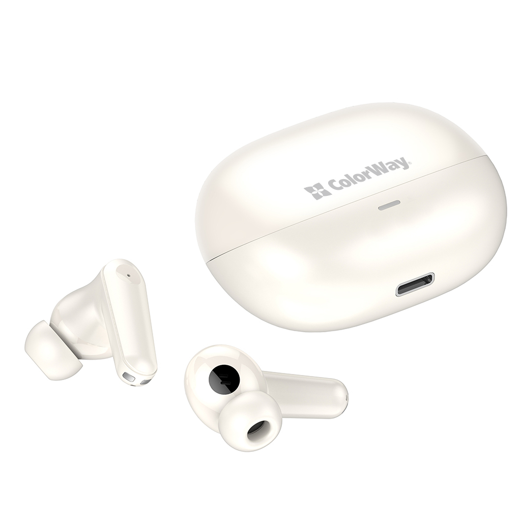 Навушники ColorWay Slim TWS-1 Earbuds Long Life Beige (CW-TWS1BE) - зображення 10