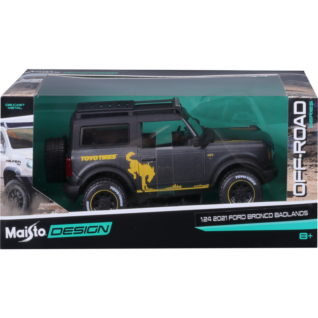Машина Maisto Ford Bronco 2021 Badlands 1:24 Сірий металік (32541 met. grey) - зображення 1