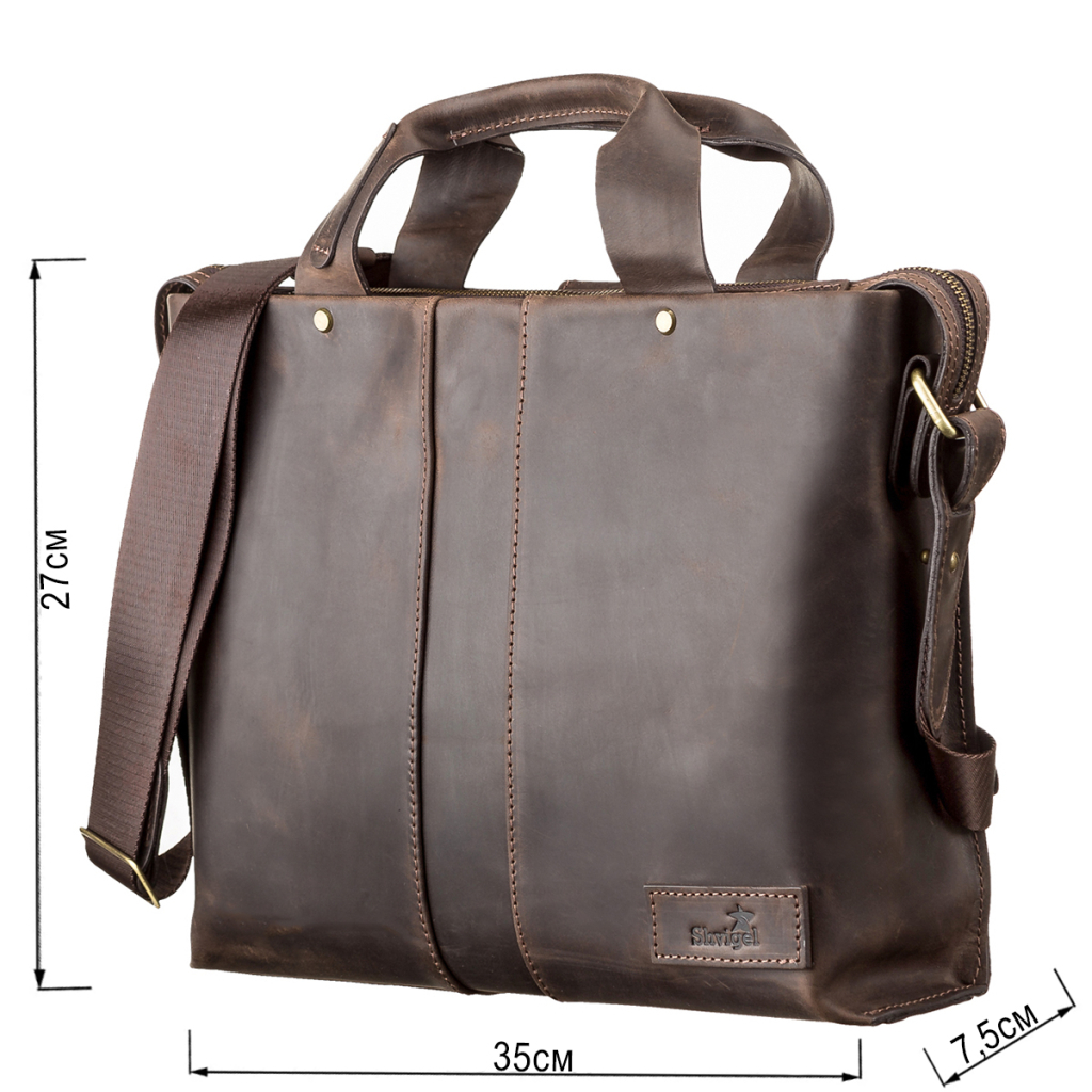 Сумка Shvigel Шкіряна Коричнева (11115) - зображення 3