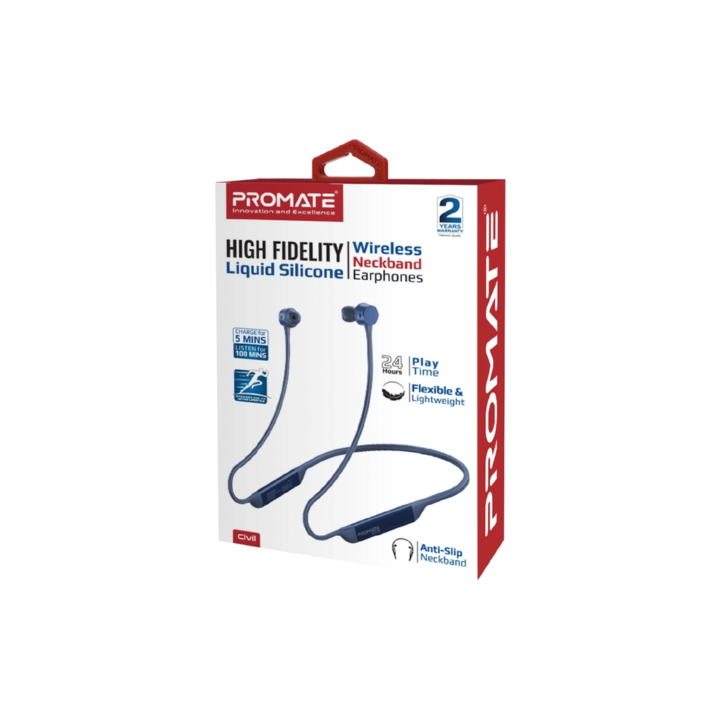 Навушники Promate Civil Blue (civil.blue) - зображення 2