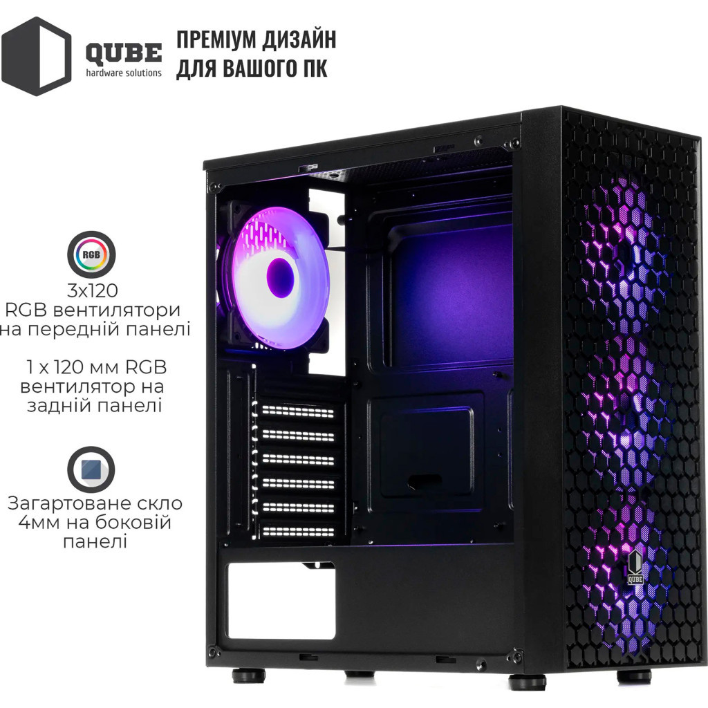 Корпус Qube CARNIVAL Black 4Fan (CARNIVAL_FFNU3) - зображення 7