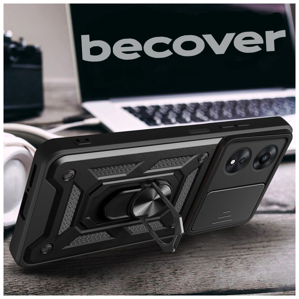 Чохол до мобільного телефона BeCover Military Oppo A58 4G Black (710713) - зображення 3