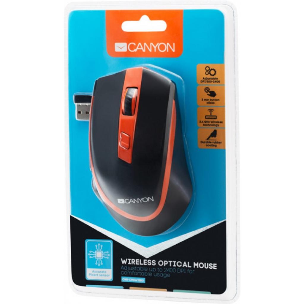 Мишка Canyon CNS-CMSW13BO Wireless Black-Orange - зображення 5