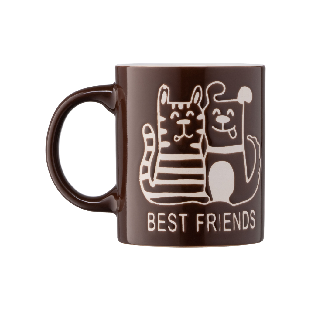 Чашка Ardesto Best friends 330 мл Brown (AR3471BR) - зображення 5