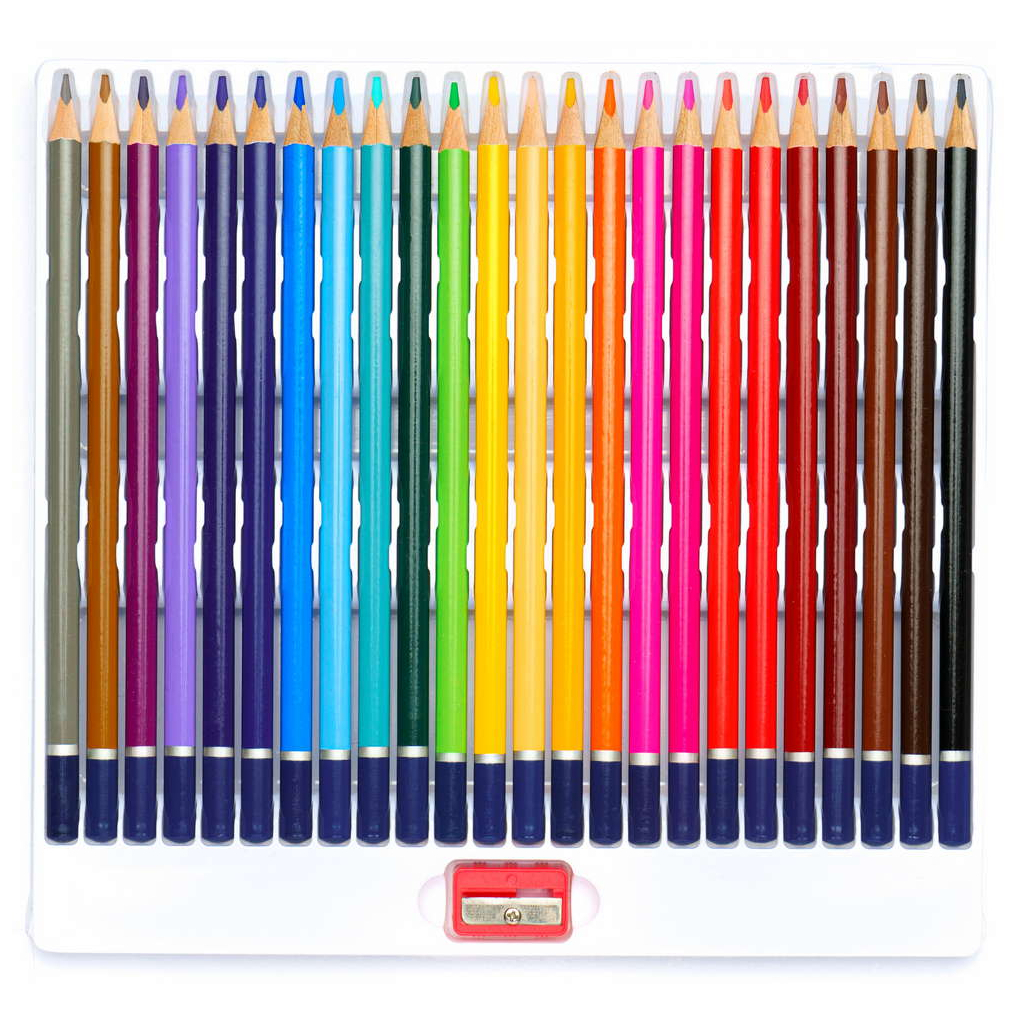 Олівці кольорові Школярик Тригранні З точилкою 24 кольори (312110003-UA) - зображення 2