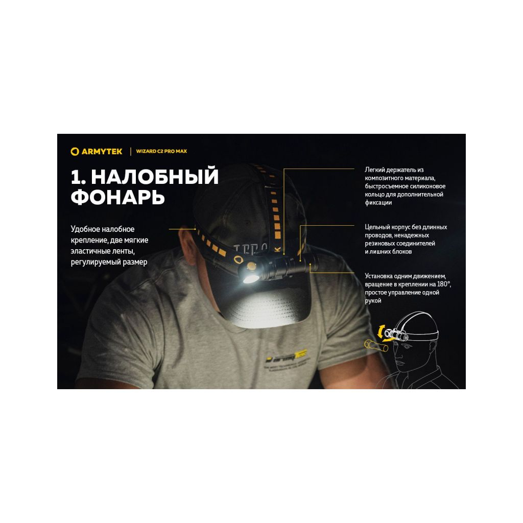 Ліхтар Armytek Wizard C2 Pro Max Magnet USB Warm (F06701W) - зображення 10