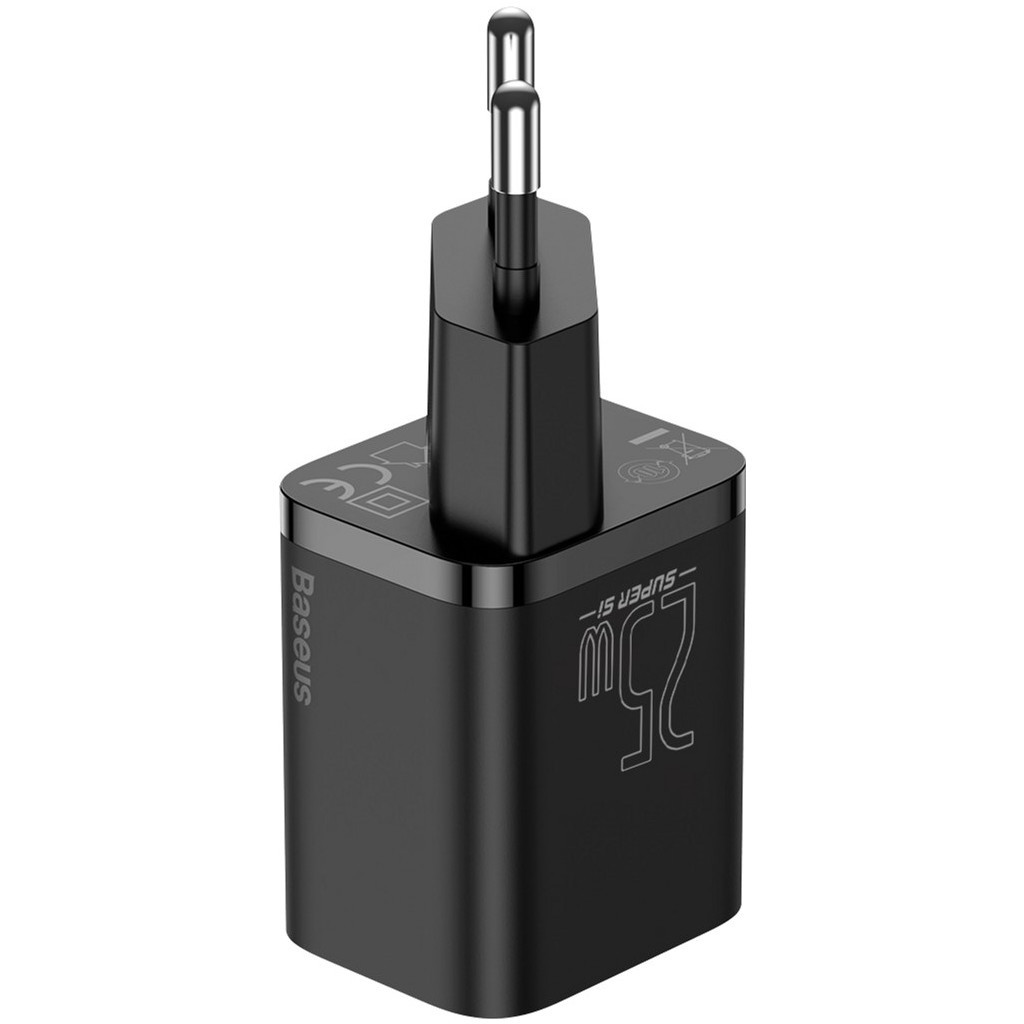 Зарядний пристрій Baseus 1xUSB 25W (USB-C) + Cable Type-C black (TZCCSUP-L01) - зображення 3