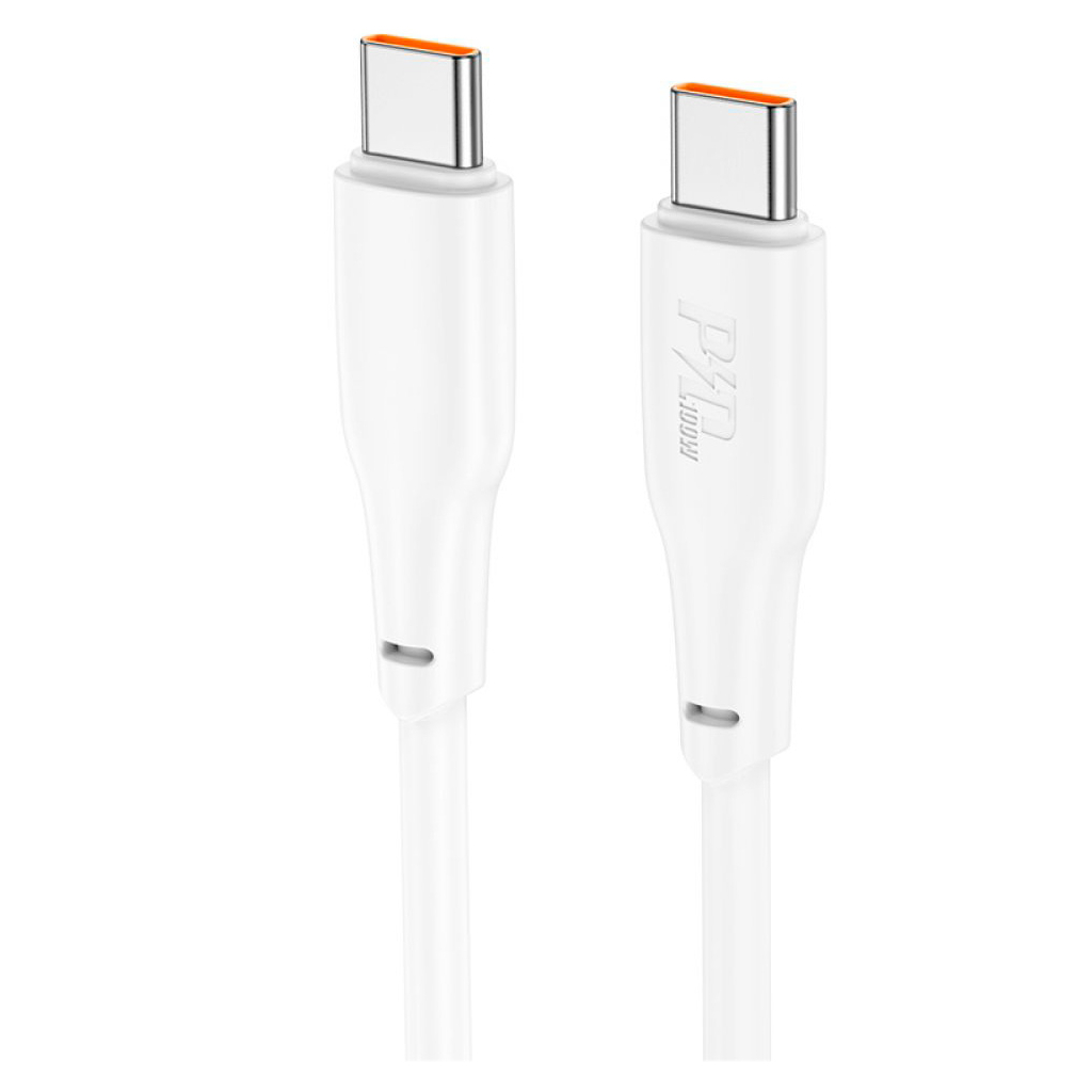 Дата кабель USB-C to USB-C 1.0m 100W TPE X93 white HOCO (6931474790712) - зображення 2