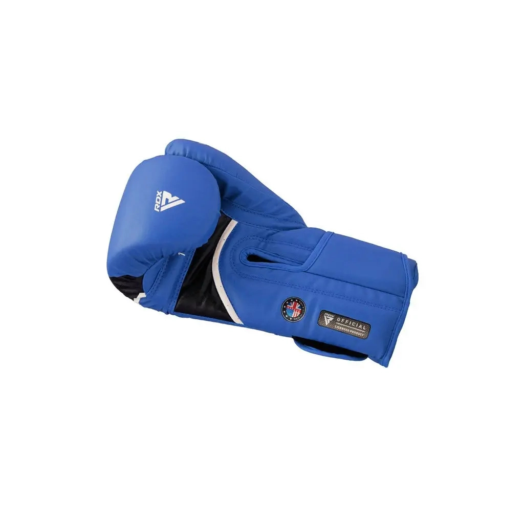 Боксерські рукавички RDX Aura Plus T-17 Blue/Black 14 унцій (BGR-T17UB-14OZ+) - зображення 5